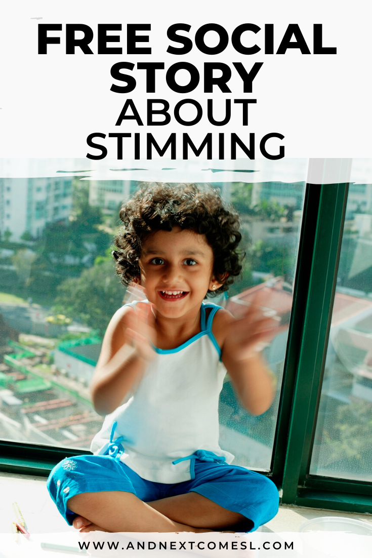 Free printable social story for kids with autism about stimming