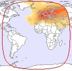 Footmaps Eutelsat 12 West A at 12.5°W