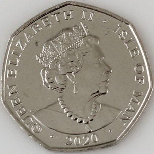 Isle of Man 50 pence 2020 common side