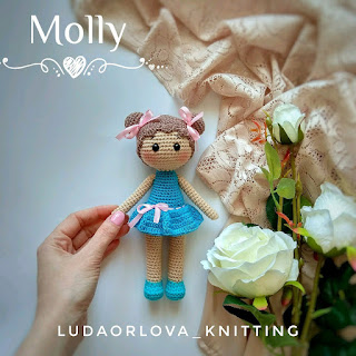 кукла Хлоя вязания крючком amigurumi амигуруми Patrón de ganchillo gratis: La muñeca Chloe de La Crocheteria Молли