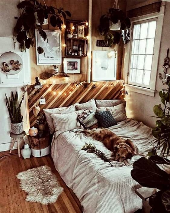 modern bohemian bedroom design idea min