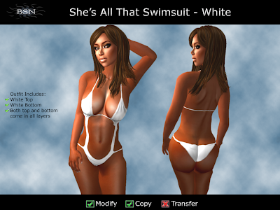 BSN She's All That Swimsuit - White