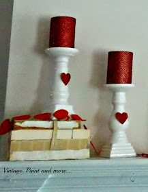 left side of mantel with candles and books