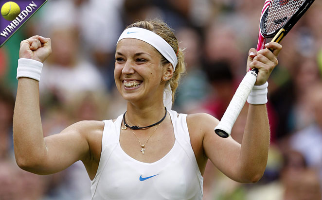  Sabine Lisicki who'd just won her quarterfinal match