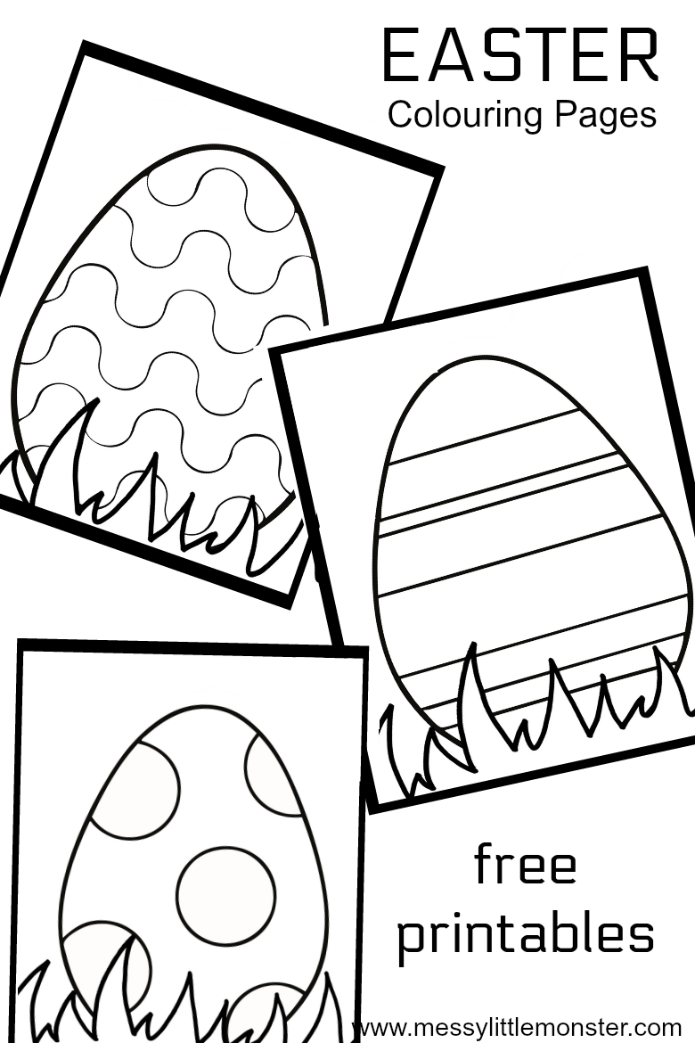 Download Easter Egg Colouring Pages - Messy Little Monster