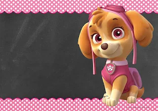 Skye of Paw Patrol, Free Printable Invitations, Labels or Cards.