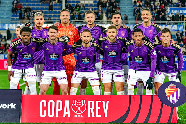 REAL VALLADOLID C. F. Temporada 2022-23. Juanjo Narváez, Sergio Asenjo, Javi Sánchez, Kike Pérez, Feddal. Malsa, Luis Pérez, Iván Sánchez, Weissman, Gonzalo Plata, Lucas Rosa. DEPORTIVO ALAVÉS 1 REAL VALLADOLID C. F. 0 Miércoles 04/01/2023, 21: 00 horas. Copa del Rey, dieciseavos de final, partido único. Vitoria, Álava, estadio de Mendizorroza: 11.710 espectadores. GOLES: ⚽1-0: 10’, Sylla.