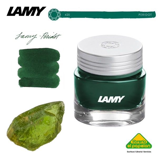 tinta lamy crystal peridot estilografica argentina