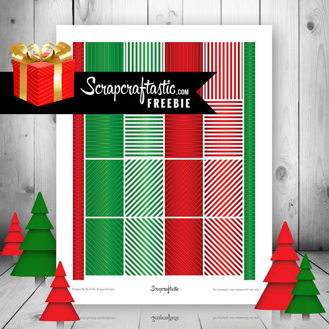 Christmas Stripes Free Printable Planner Stickers