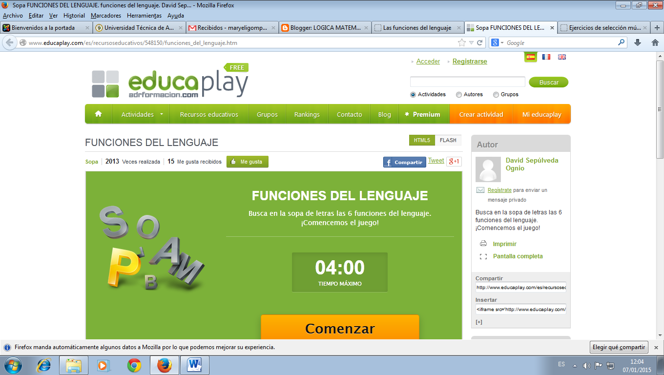  http://www.educaplay.com/es/recursoseducativos/548150/funciones_del_lenguaje.htm