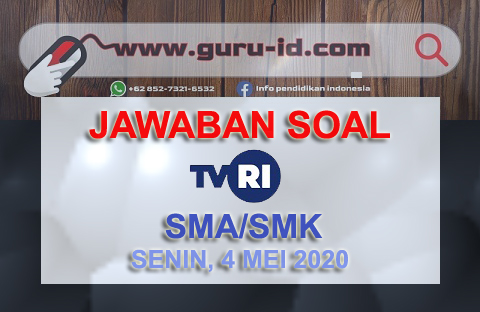 gambar jawaban soal SMA TVRI senin 4 mei 2020