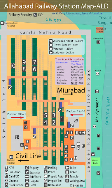 Allahabad Railway Station Map