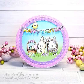 Sunny Studio Stamps: Chubby Bunny Fancy Frames Customer Card Share by Ana A