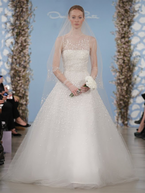 Oscar de la Renta Spring 2014 princess Wedding Dresses