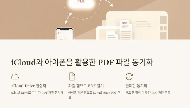 iCloud와-아이폰을-사용하여-PDF-파일을-동기화하는-방법을-나타내는-이미지