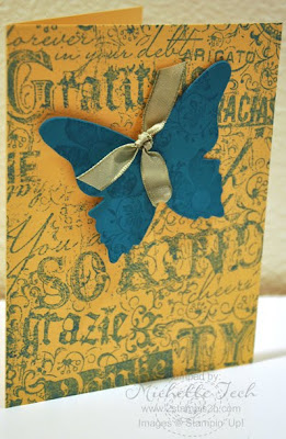 Stampin Up Taken with Teal Gratuitous Graffiti Butterflies Card Ideas