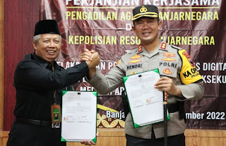 Percepat Layanan Hukum Berbasis Digital, Polres Banjarnegara Bersama Pengadilan Agama Banjarnegara Jalin Kerjasama