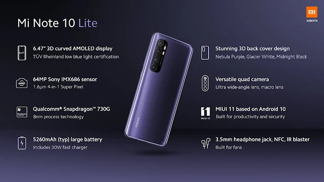 Xiaomi Mi Note 10 Lite Specs and Features - Image 1