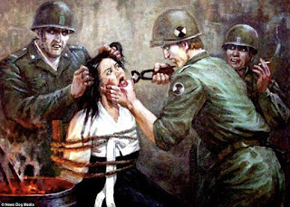 anti christ torturing a woman