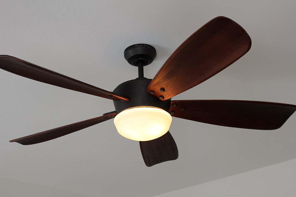 ... Oil-Rubbed Bronze Ceiling Fan with Light Kit in the master bedroom