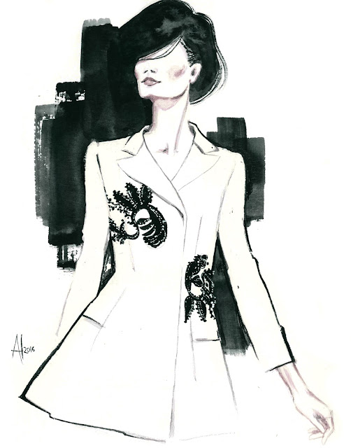 Alessia Landi Fashion illustration - Dior couture Fall 2016