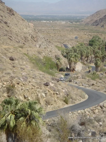 road leading to Indian Canyons in Palm Springs, California