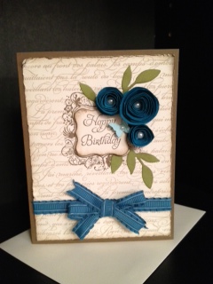 Blue Happy Birthday card