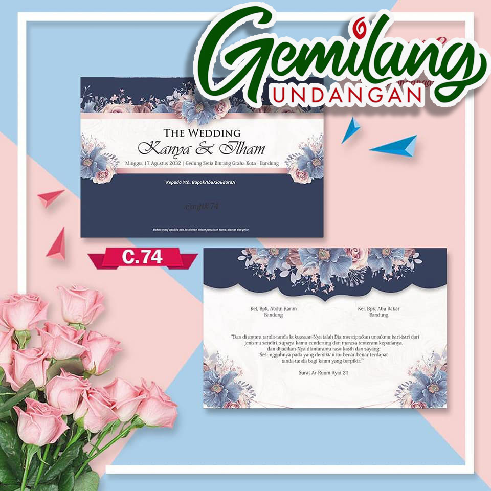 gemilang undangan Distributor Blangko Undangan pernikahan di Kulon Progo Yogyakarta dengan produk cantik 74