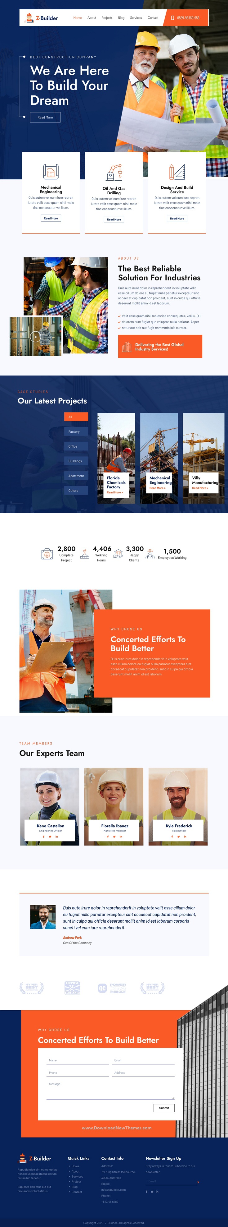 Construction Elementor Template Kit