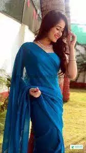 Blue Saree Pics, Photos, Pictures - Blue Saree Designs and Prices - blue saree pic - NeotericIT.com - Image no 6