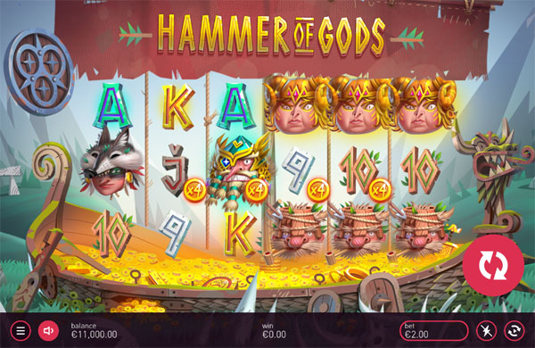 Main Gratis Slot Indonesia - Hammer of Gods Yggdrasil