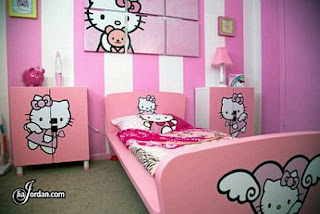 Girls Bedroom Decoration with Hello Kitty