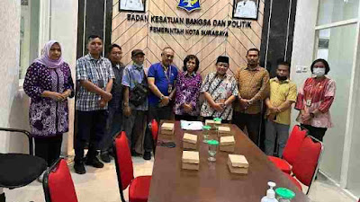 Sekber Wartawan Indonesia (SWI) DPD kota Surabaya Audiensi di Bakesbangpol kota Surabaya.