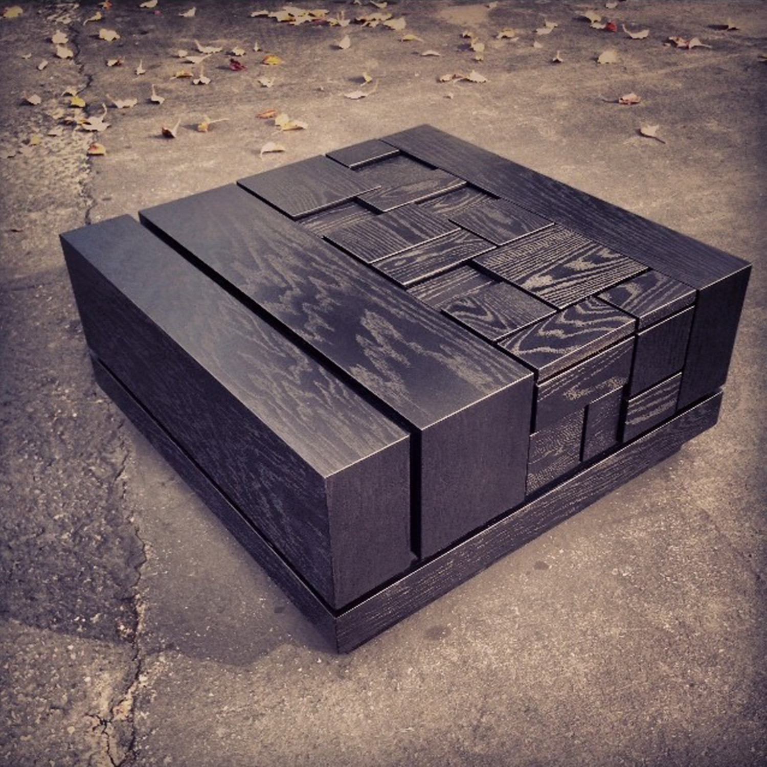 Abaci Black 34 Square Coffee Table - Standard Finish by Farzan Nemat