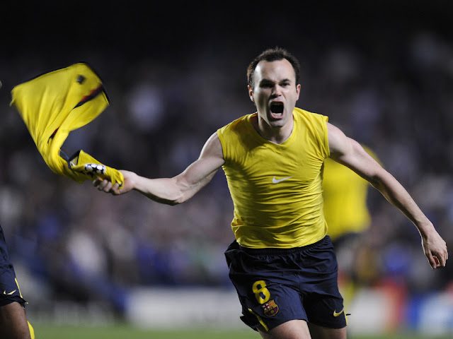 desktop wallpapers 1024x768 free download sport Andres Iniesta Barcelona