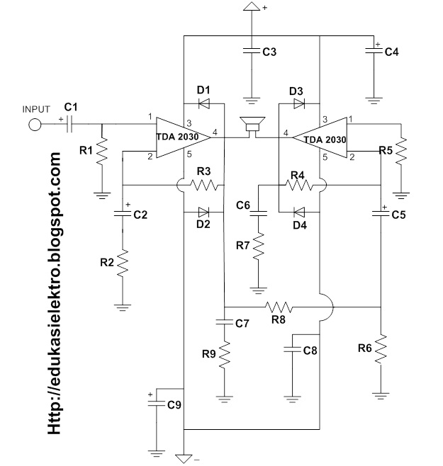  Amplifier  BTL 200  Watt  TDA 2030 Edukasi Elektronika 
