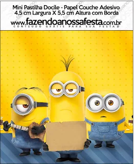 Etiquetas de Película de los Minions para imprimir gratis.