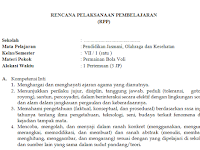 RPP Penjas Kelas 7 Kurikulum 2013 Semester 1