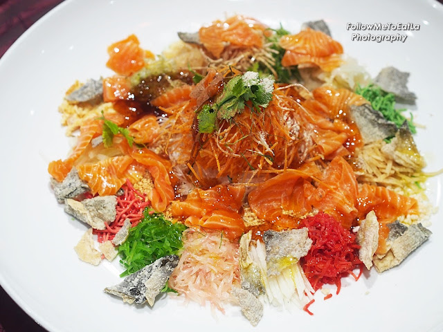 My Lovely Platter Of Prosperous Rainbow 'Yee Sang' With Salmon Trout