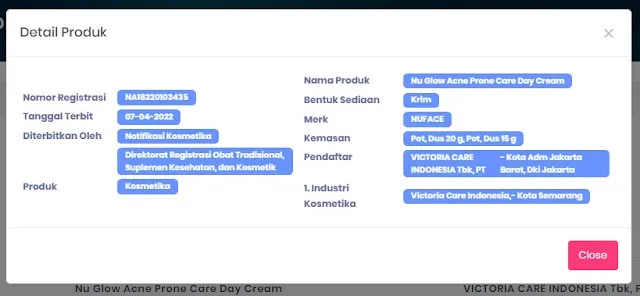 bpom day cream nuface acne