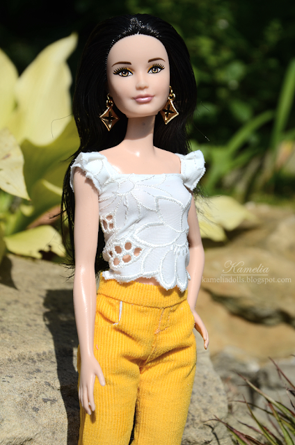 Corduroy pants for Barbie doll