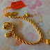 SOLD Rantai Tangan Budak Pintal Gantung Buah Love Berloceng 5.04g u105 13.7cm 0.3cm 