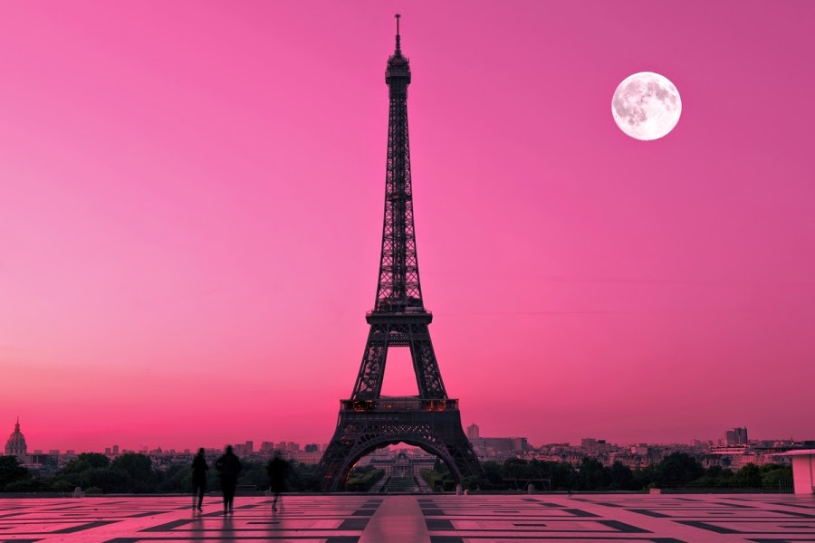 Pink Paris Eiffel Tower