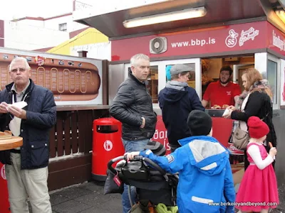 Baejarins Bestu Pylsur food cart in Reykjavik, Iceland