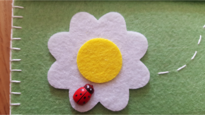 Ladybugs felt envelope pouch