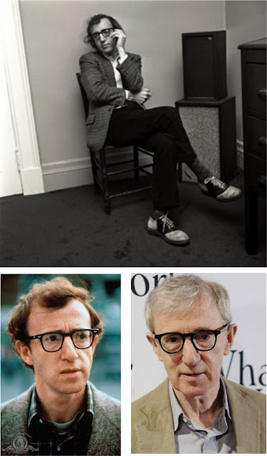 Woody Allen com sapato de duas cores