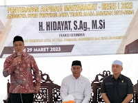 H.HIDAYAT, S.Ag.,M.Si. Anggota DPRD Jawa Timur (Fraksi Partai GERINDRA) Laksanakan RESES 1 Tahun 2023 Di Desa Menanggal Kecamatan Mojosari