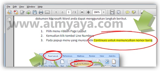  Gambar: Contoh teks pada file PDF yang telah ditandai menggunakan Adobe Reader XI