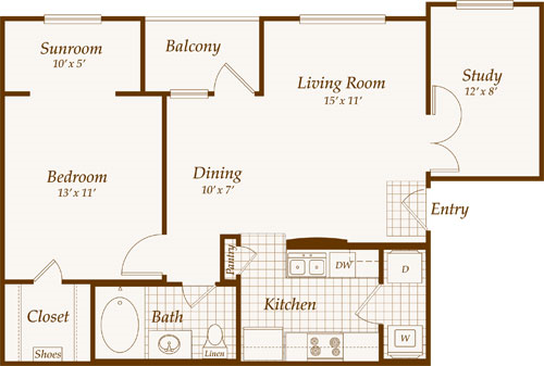 2011 Apartment Floor Plans | Kitchen Design Gallery