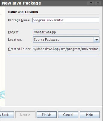 Kelas Informatika - Kotak Dialog Package Baru